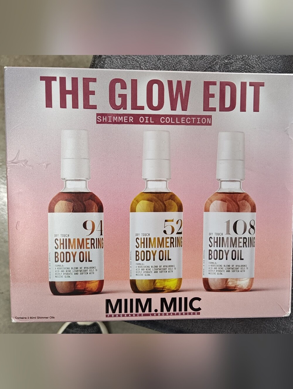 The Glow Edit Shimmering Body Oil Collection - Pink & Gold & Bronze
